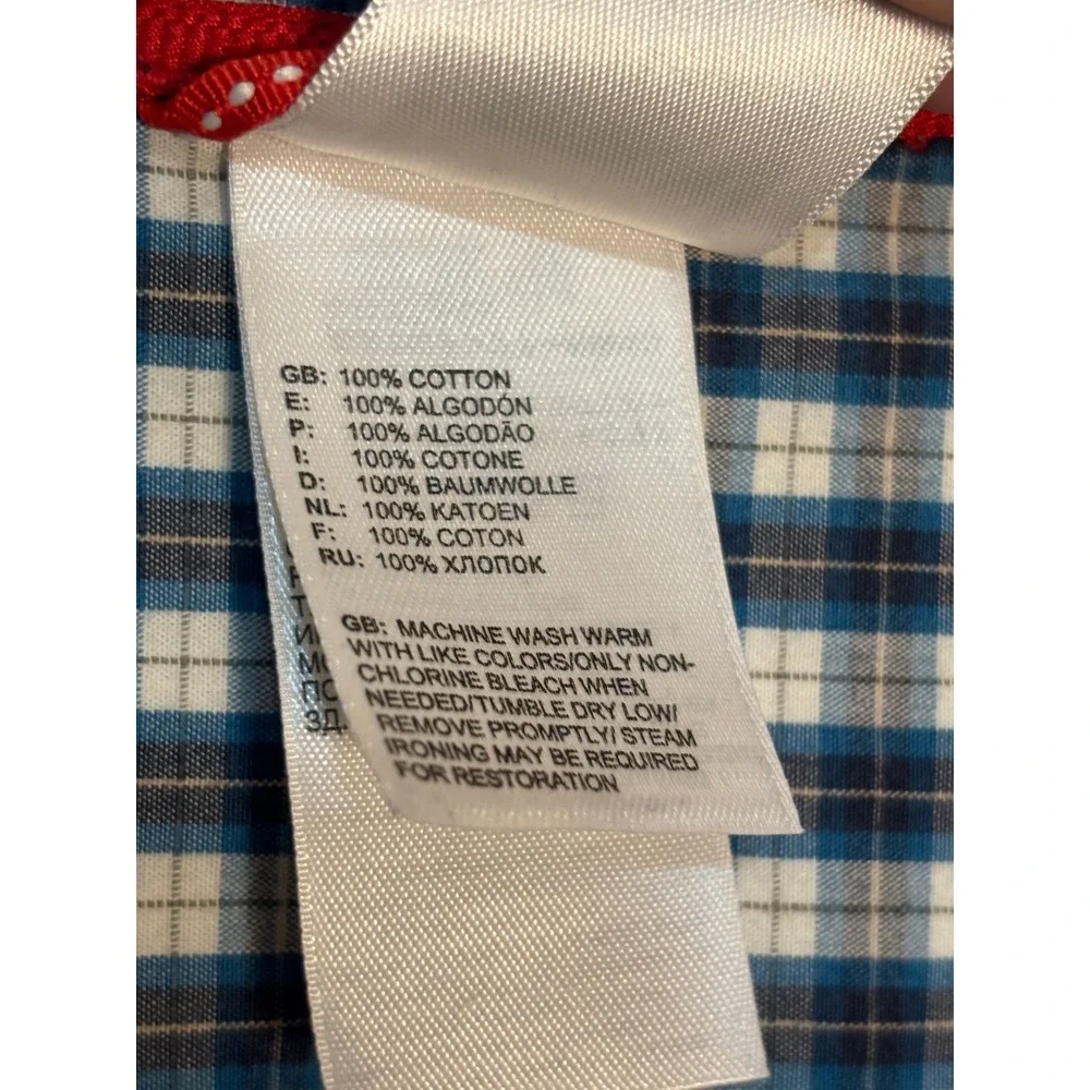 The North Face Button Down Shirt Men M Blue Plaid Cotton‎ Outdoor Hiking Casual